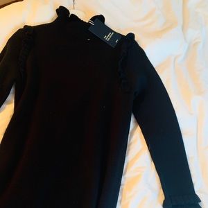 Zara black cosy knitwear dress